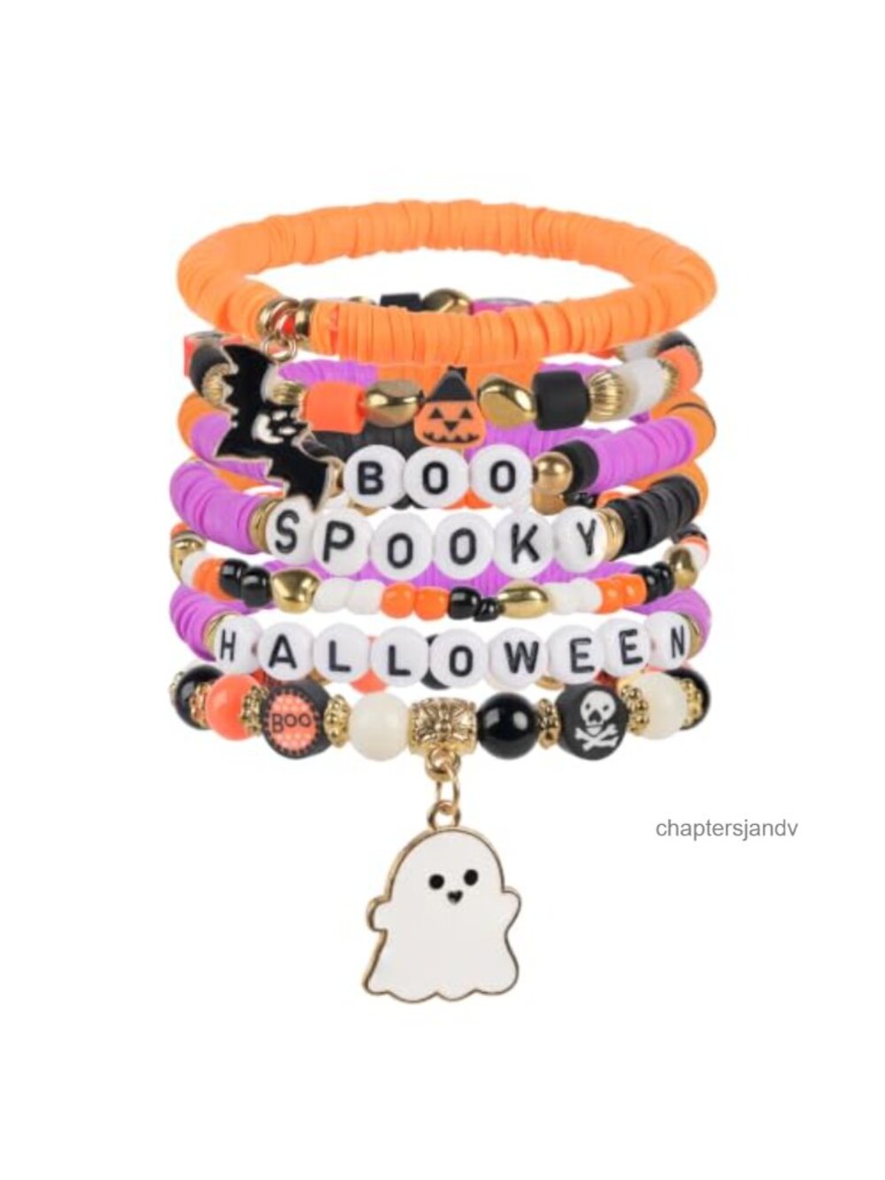 7 Pack Stretch Beaded Bracelets Halloween Costume Party Favors Unisex